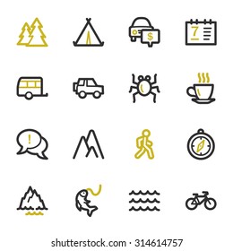 Travel web icons set