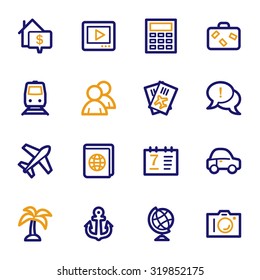 Web-Icons-Set für Reisen