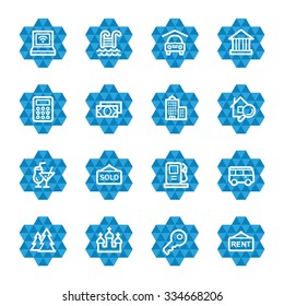 Travel web icons set