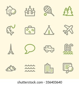 Web-Icons-Set für Reisen