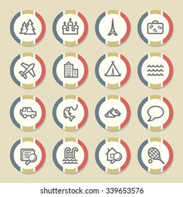 Web-Icons-Set für Reisen