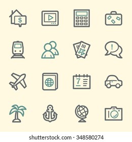 Web-Icons-Set für Reisen