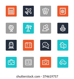 Web-Icons-Set für Reisen