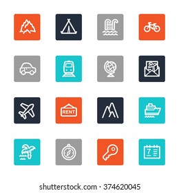 Web-Icons-Set für Reisen