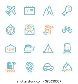 Web-Icons-Set für Reisen