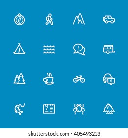 Conjunto de iconos de la web de viajes