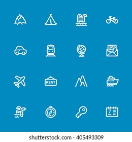 Conjunto de iconos de la web de viajes