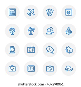 Conjunto de ícones da Web Viagem