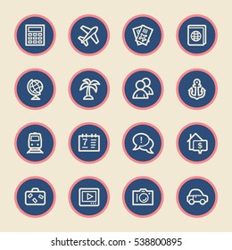 Web-Icons-Set für Reisen