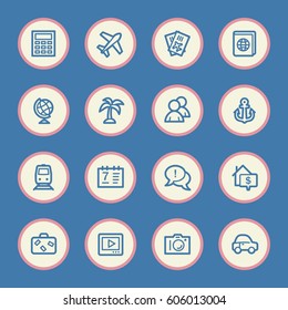 Web-Icons-Set für Reisen