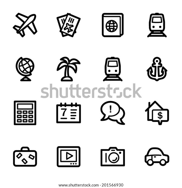 Travel web icons\
set