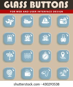 travel web icons for user interface design