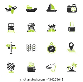 travel web icons for user interface design