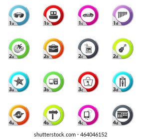 Travel web icons for user interface design