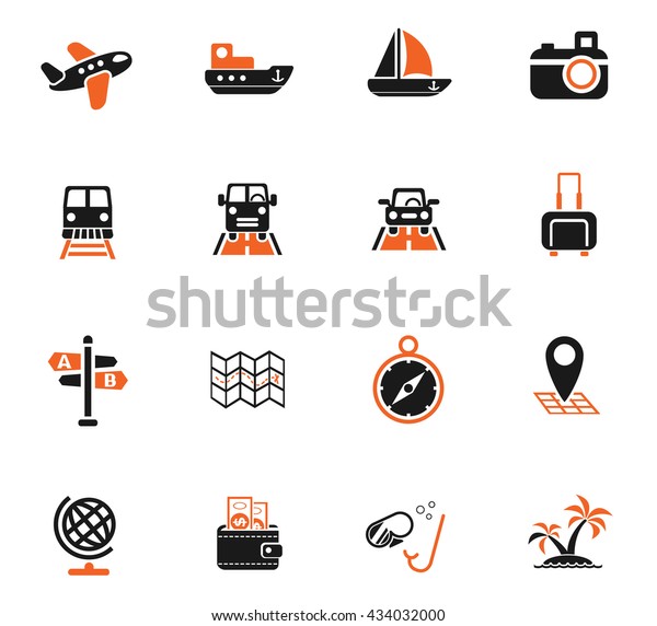 travel web icons for\
user interface design