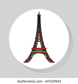 Travel - web line icon of  France.