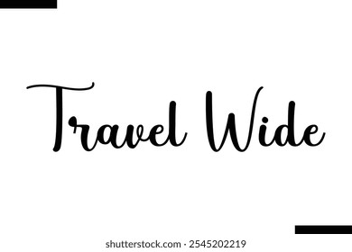 Vector de viaje ancho Tipografía de viaje inspiradora Texto