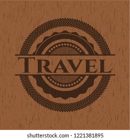 Travel wood emblem. Retro