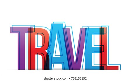 Travel word concept
