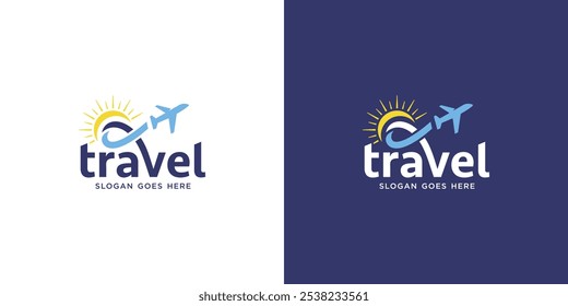 Viajar Palavra Marca Letra V Logotipo Lettering Tipografia para Avião Avião Avião Avião Avião Logo Design Inspiração.