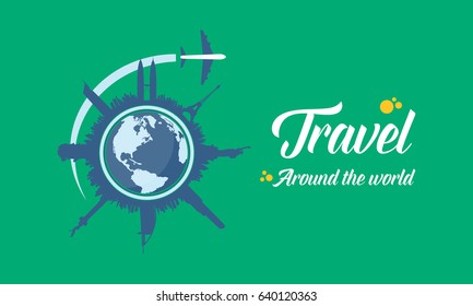 Travel to the world background