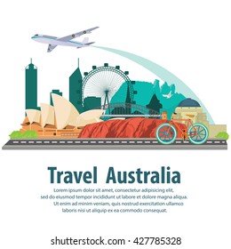 Travel the world by plane.Travel around Australia by plane.Travel and Famous Landmarks.