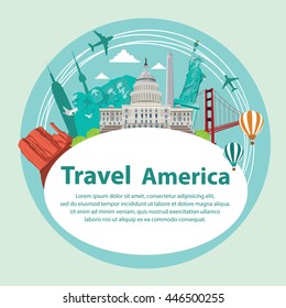 Travel the world by plane.Travel around usa by plane.Travel and Famous Landmarks.