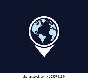 Travel World Location Navigation Logo Template Icon