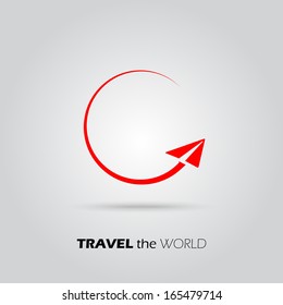 Travel the World paper Plane icon