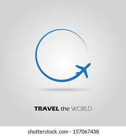 Travel The World Plane Icon