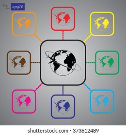 Travel the World Plane icon