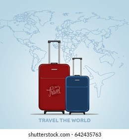 Travel the world poster design vector illustration.