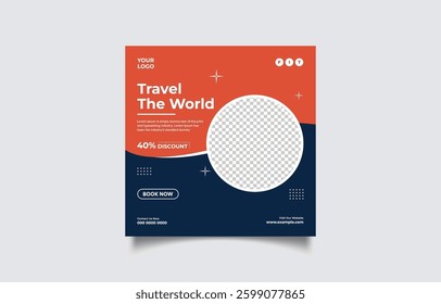 Travel The World Promotional Graphic for Travel Agency Advertisement