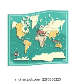 Travel the world with this vector map isolated