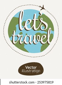 Travel world wide over. Vector.