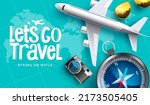 Travel worldwide vector background design. Let