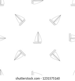 Travel yacht pattern seamless vector repeat geometric for any web design
