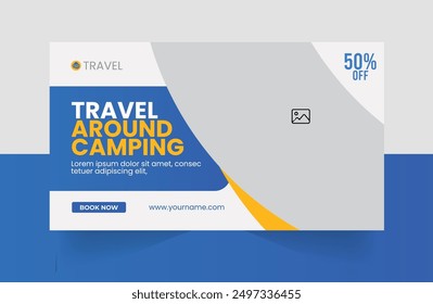  Travel YouTube thumbnail template and business thumbnail 