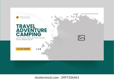  Travel YouTube thumbnail template and business thumbnail 