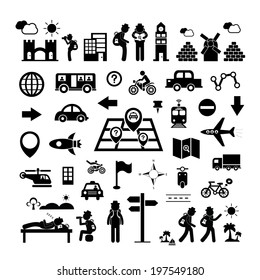 traveler explorer icon on white background 