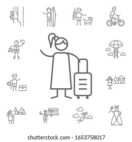 Traveler icon. Adventure icons universal set for web and mobile