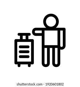 traveler icon or logo isolated sign symbol vector illustration - high quality black style vector icons
