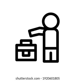 traveler icon or logo isolated sign symbol vector illustration - high quality black style vector icons
