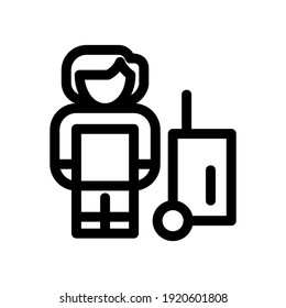 traveler icon or logo isolated sign symbol vector illustration - high quality black style vector icons
