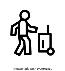 traveler icon or logo isolated sign symbol vector illustration - high quality black style vector icons
