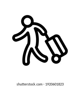 traveler icon or logo isolated sign symbol vector illustration - high quality black style vector icons
