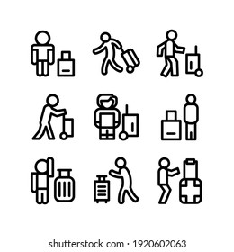 traveler icon or logo isolated sign symbol vector illustration - Collection of high quality black style vector icons
