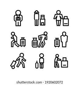 traveler icon or logo isolated sign symbol vector illustration - Collection of high quality black style vector icons
