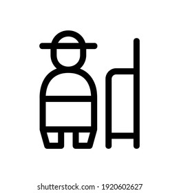 traveler icon or logo isolated sign symbol vector illustration - high quality black style vector icons
