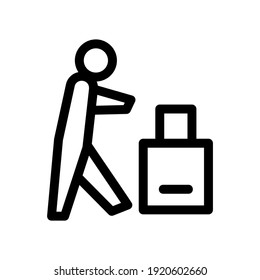 traveler icon or logo isolated sign symbol vector illustration - high quality black style vector icons

